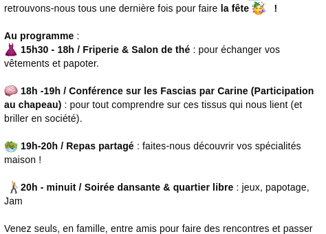 AVIS DE FETE a OVA le Samedi 27 Juin 1